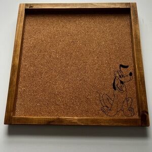 Wooden Framed Cork Board with Pluto Design